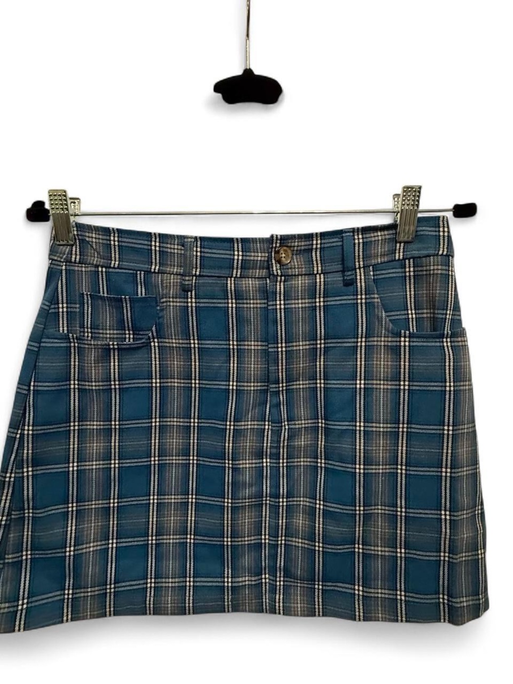 Forever 21 Blue Plaid Mini Skirt